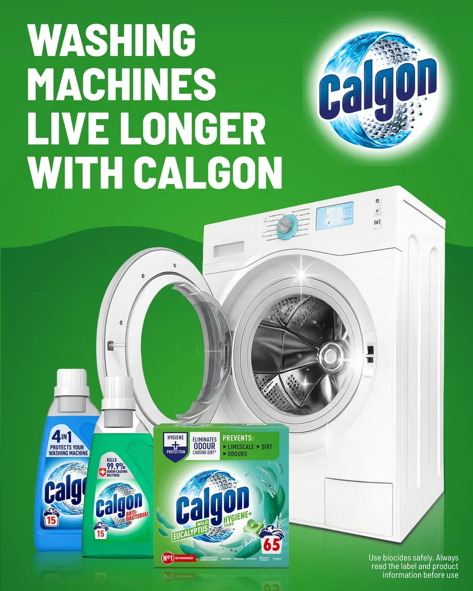 Calgon Hygiene Plus Washing Machine Cleaner & Limescale Remover, 65 Tablets | Water Softener & Odour Eliminator - view 6