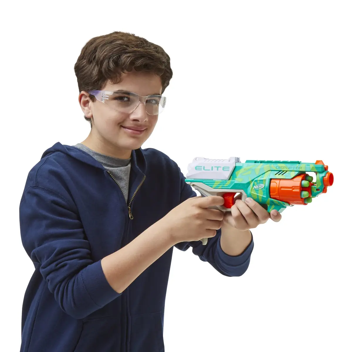 Nerf Elite Disruptor Blaster Dynamic Green 6-Dart Rotating Drum | Slam Fire Action - view 5