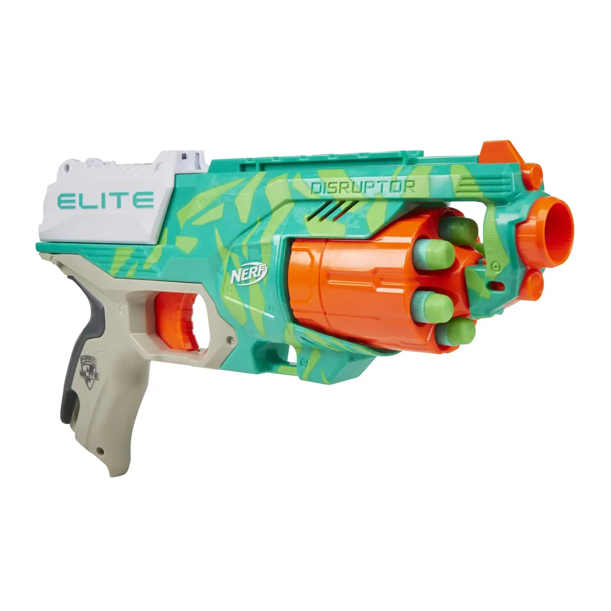 Nerf Elite Disruptor Blaster Dynamic Green 6-Dart Rotating Drum | Slam Fire Action - main product image