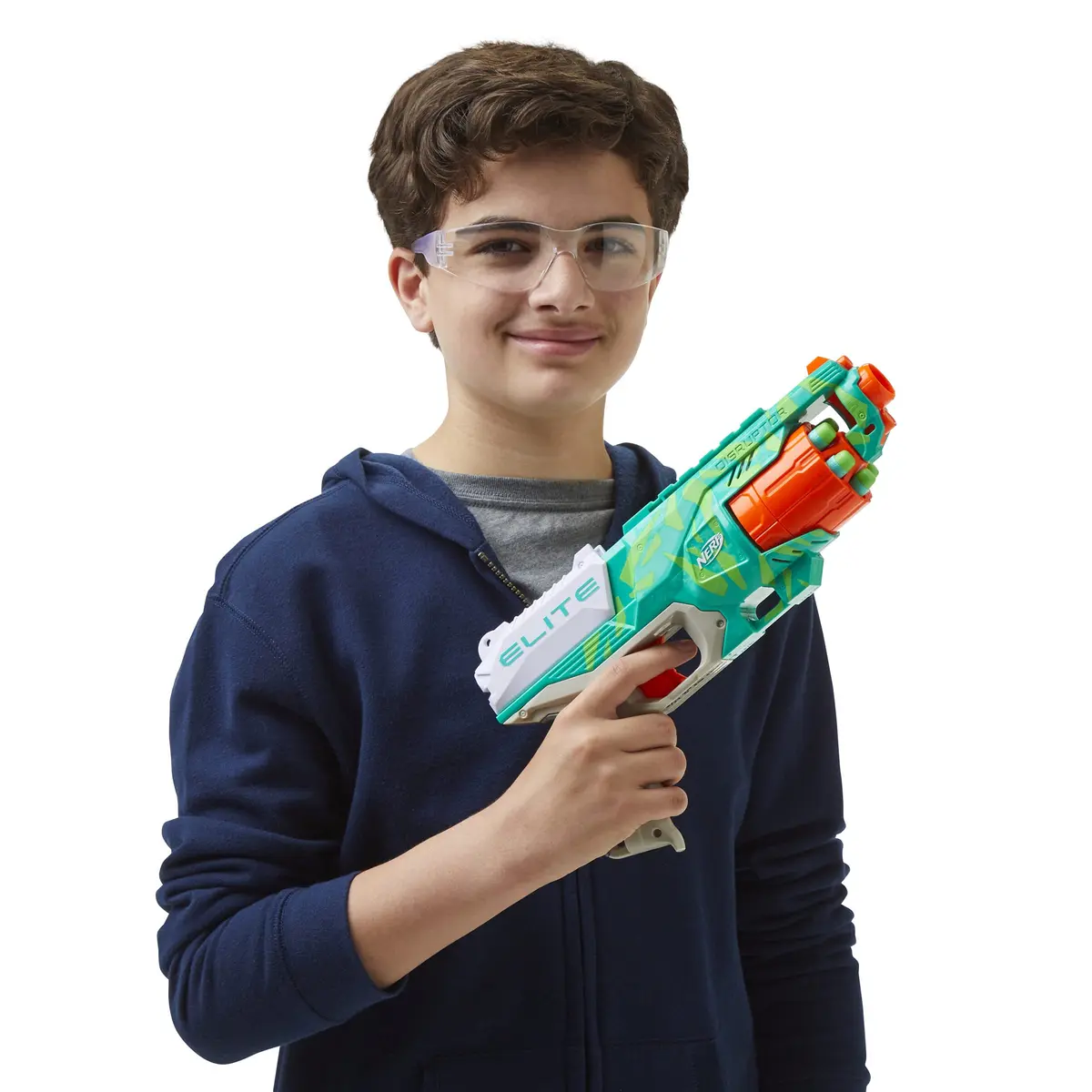 Nerf Elite Disruptor Blaster Dynamic Green 6-Dart Rotating Drum | Slam Fire Action - view 7