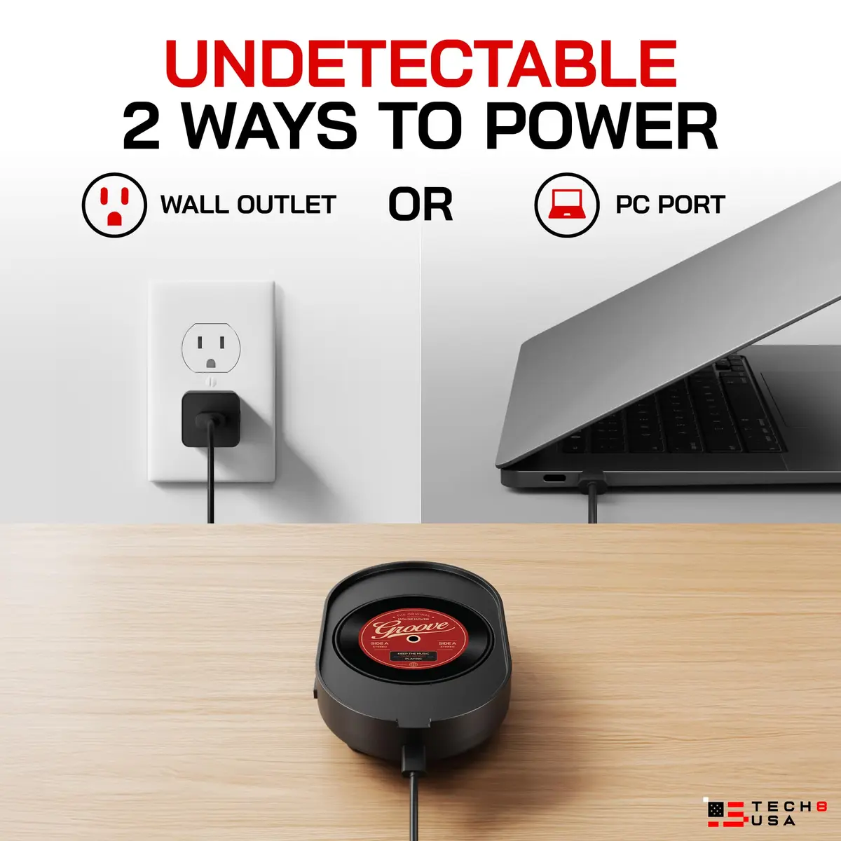 TECH8 USA Mega Disc Mouse Mover Jiggler with Timer, Undetectable USB Device | Keeps Computer Active - view 7
