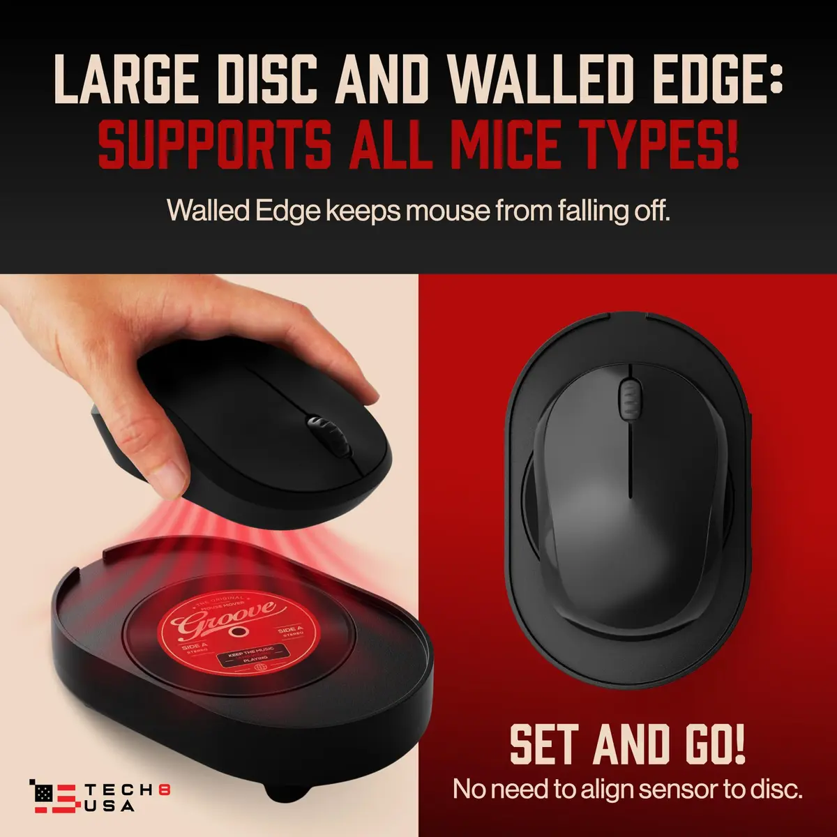 TECH8 USA Mega Disc Mouse Mover Jiggler with Timer, Undetectable USB Device | Keeps Computer Active - view 9