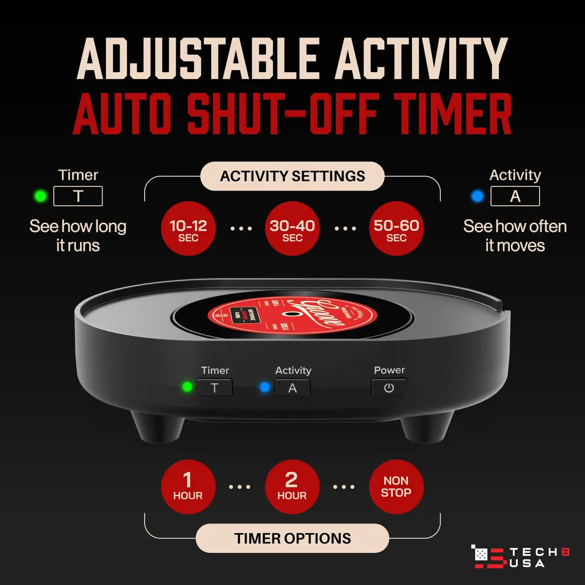 TECH8 USA Mega Disc Mouse Mover Jiggler with Timer, Undetectable USB Device | Keeps Computer Active - view 3