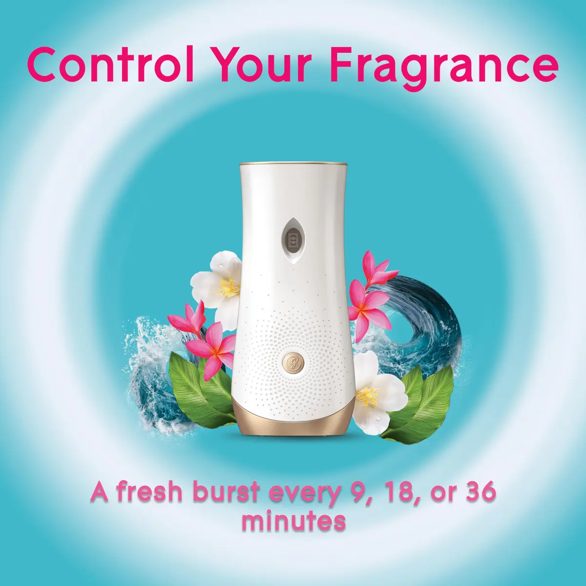 Glade Automatic Spray Air Freshener Refill, Aqua Waves, 3 Count | 18.6 fl oz (555 ml) | Timed Fragrance Release - view 4