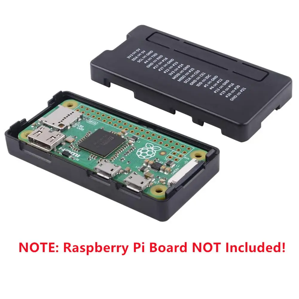 GeeekPi Raspberry Pi Zero 2 W Case/Zero W Case 7-in-1 Starter Kit with GPIO Header, OTG, HDMI Adapter & Screwdriver | Black Acrylic - view 5