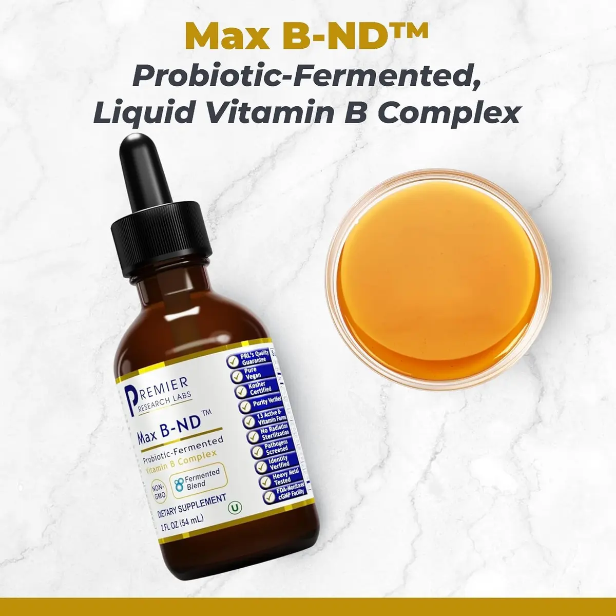 Premier Research Labs Max B-ND Liquid Vitamin 2 fl oz | Supports Liver, Brain & Energy - view 2