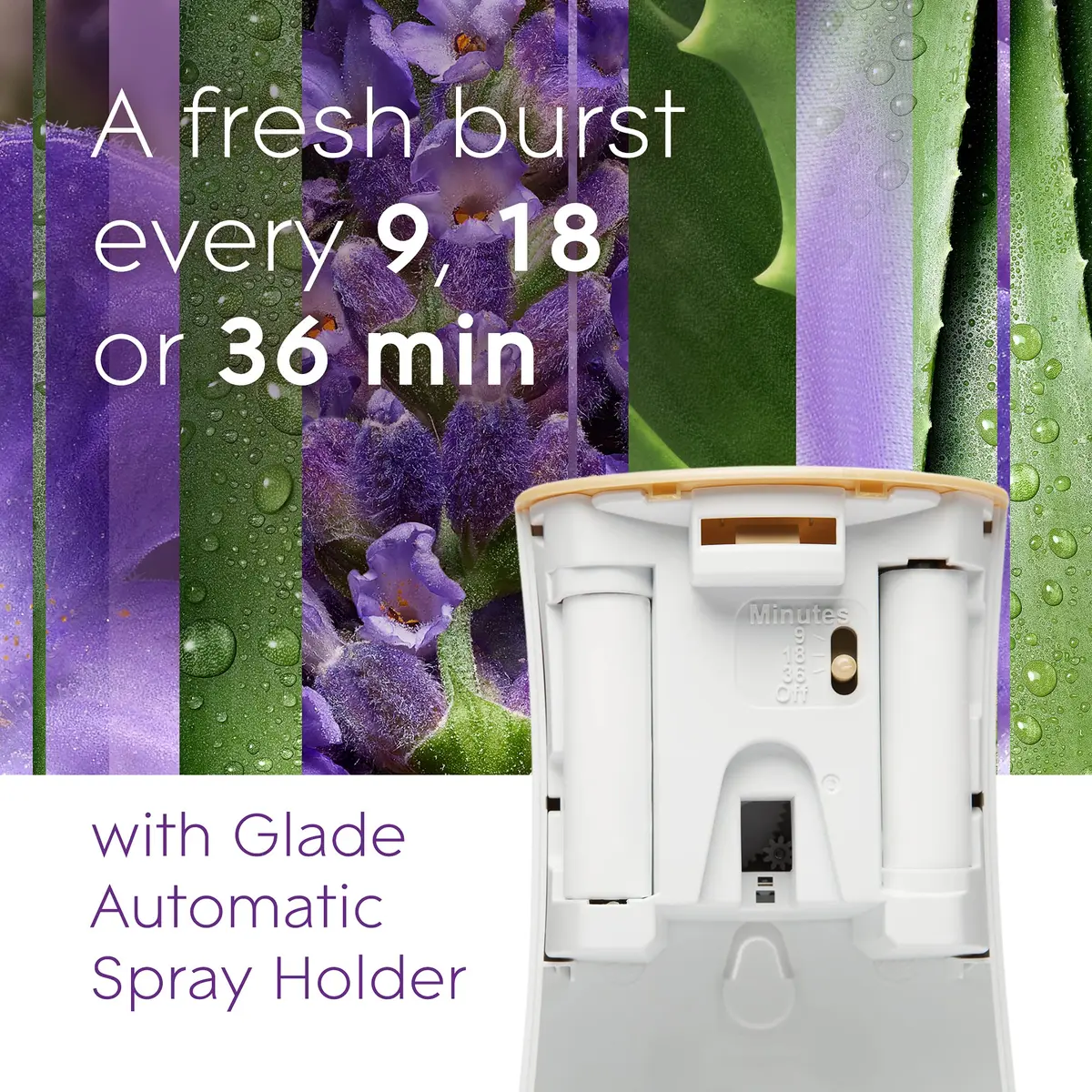 Glade Automatic Spray Air Freshener Refill, Tranquil Lavender & Aloe, 6.2 Fl Oz (184ml) Each (3 Count) | Timed Fragrance Release for Home & Office - view 4