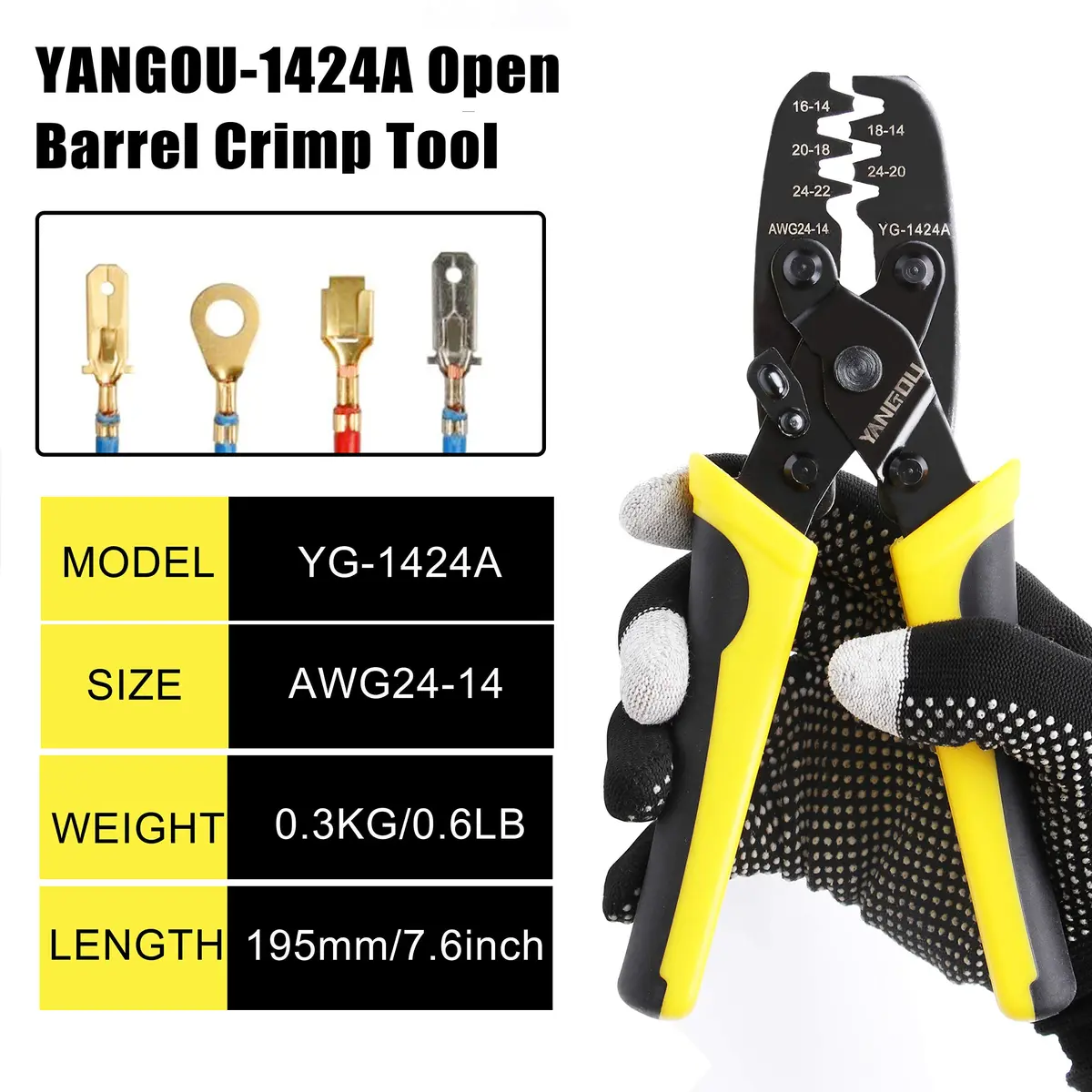 Yangoutool Molex Crimp Tool Versatile for Automotive & Computer Use 24-14 AWG - view 2