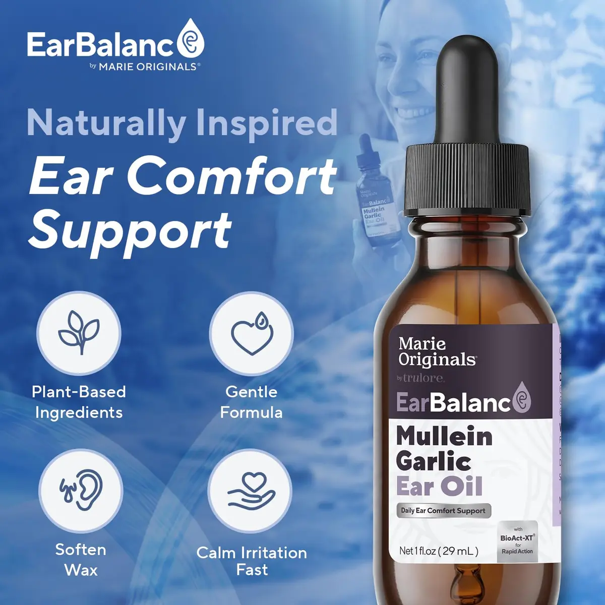 Marie Originals Mullein Garlic Ear Oil Drops 1 Fl Oz | Herbal Ear Care Routine Support - view 8