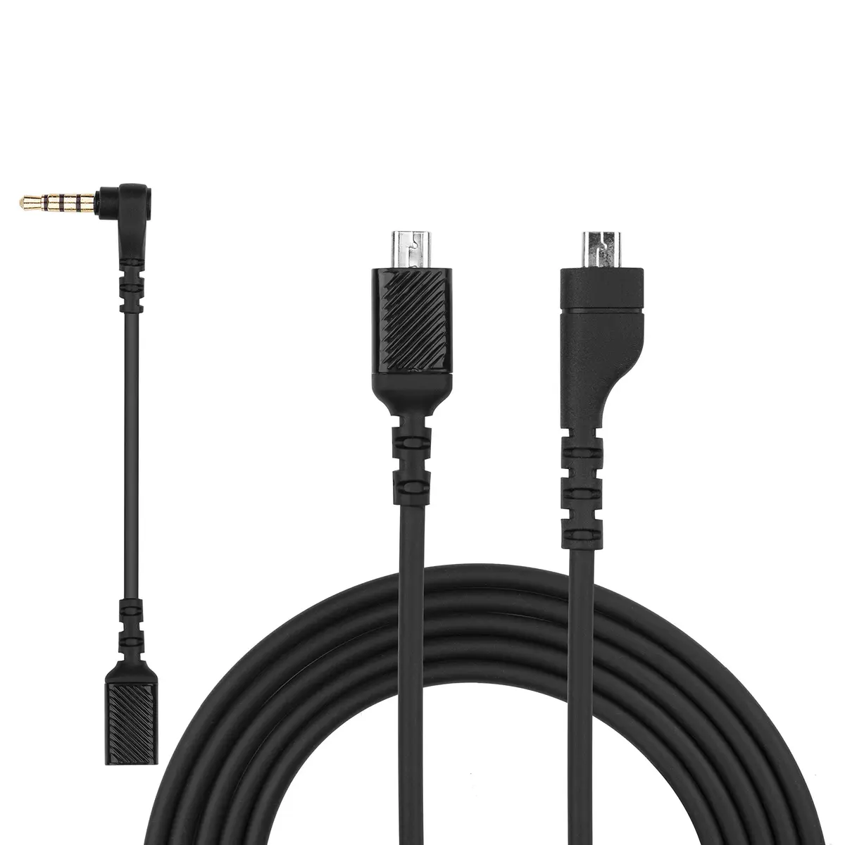 weishan 1.5m (5 ft) TPE Aux Cable with 3.5mm TRRS Adapter for SteelSeries Arctis 3/5/7 Pro, Pro + GameDac | Gold-Plated Plug for Clear Audio - main product image