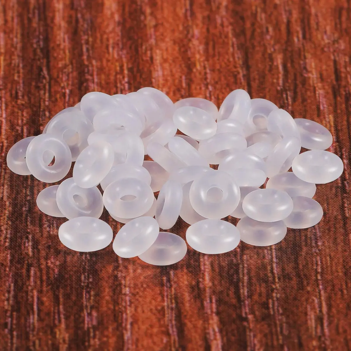 Zonon Clear Silicone Rubber Stopper Rings 6mm Outer Diameter (300 Pcs) | Secure Jewelry Spacers for DIY Crafts - view 6