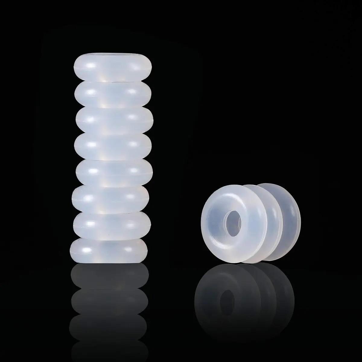 Zonon Clear Silicone Rubber Stopper Rings 6mm Outer Diameter (300 Pcs) | Secure Jewelry Spacers for DIY Crafts - view 4