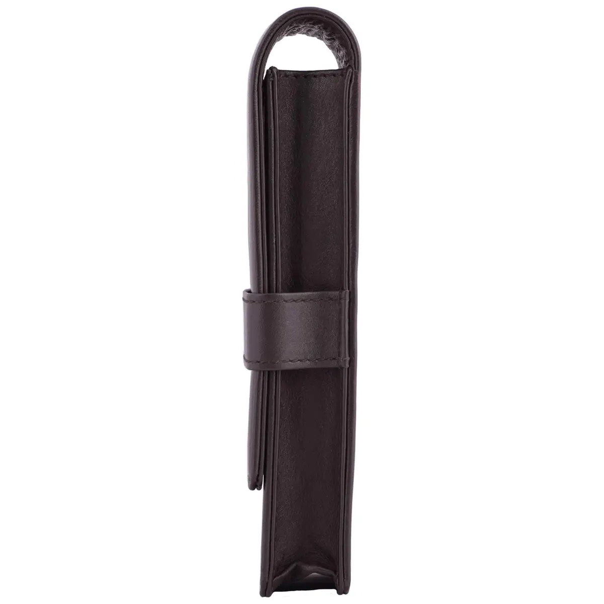 DiLoro Leather Triple Pen Case Brown | Full Grain Leather Pencil Holder for 3 Pens & Pencils - view 3