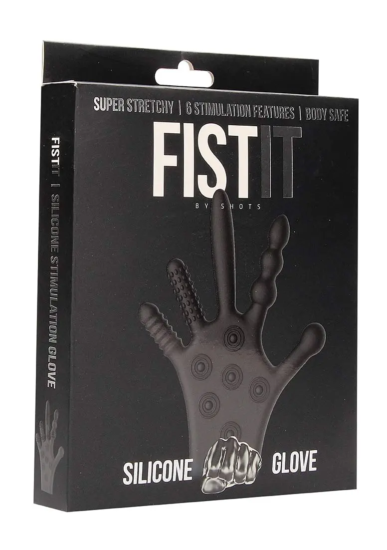 FISTIT Shots Fist It Stimulation Glove Black | Sensory & Vaginal Anal Pleasure (100 words) - view 2