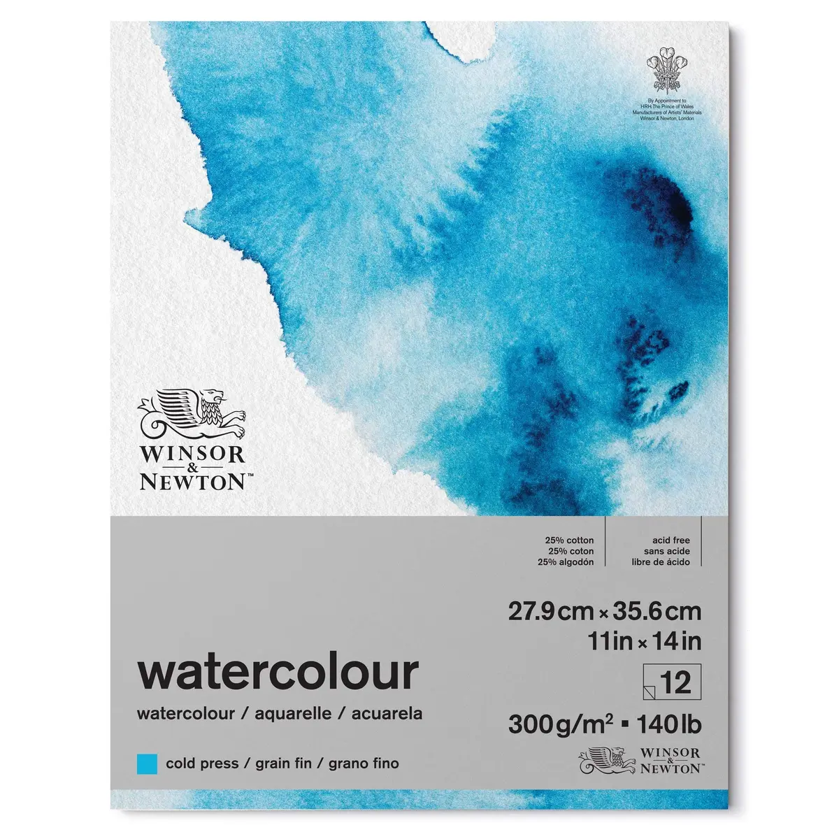 Winsor & Newton Watercolor Paper Pad 11" x 14" Natural White | Cold Press, 12 Sheets - main product image
