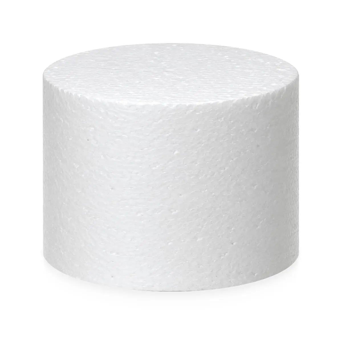Global Sugar Art 7-Inch Round Cake Dummy, Styrofoam, 5" High | Reusable Practice & Display Tool - main product image