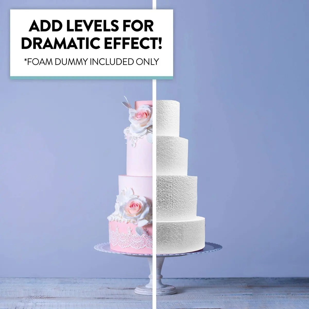 Global Sugar Art 7-Inch Round Cake Dummy, Styrofoam, 5" High | Reusable Practice & Display Tool - view 7