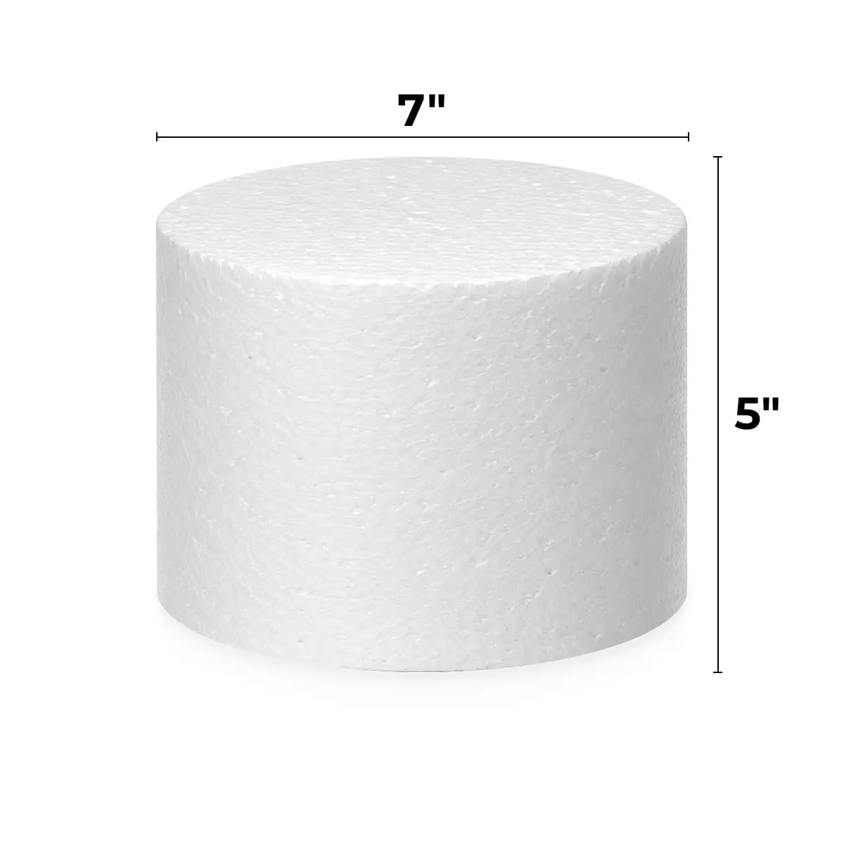 Global Sugar Art 7-Inch Round Cake Dummy, Styrofoam, 5" High | Reusable Practice & Display Tool - view 2