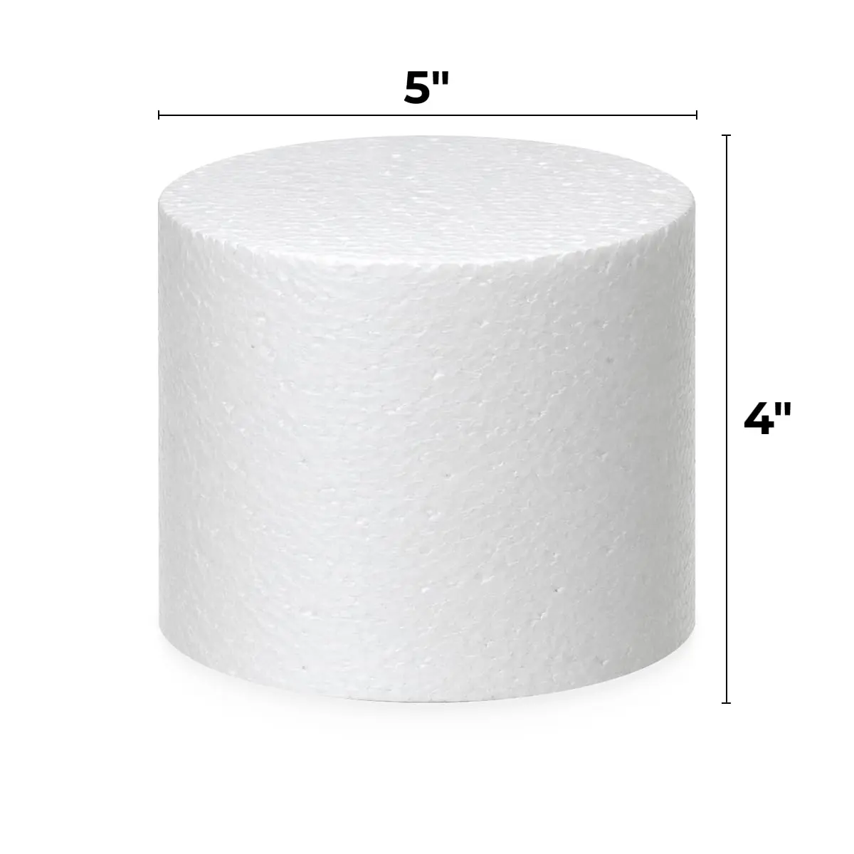 Global Sugar Art 5-Inch Round Cake Dummy Styrofoam 4" High | Perfect for Practice & Display - view 2