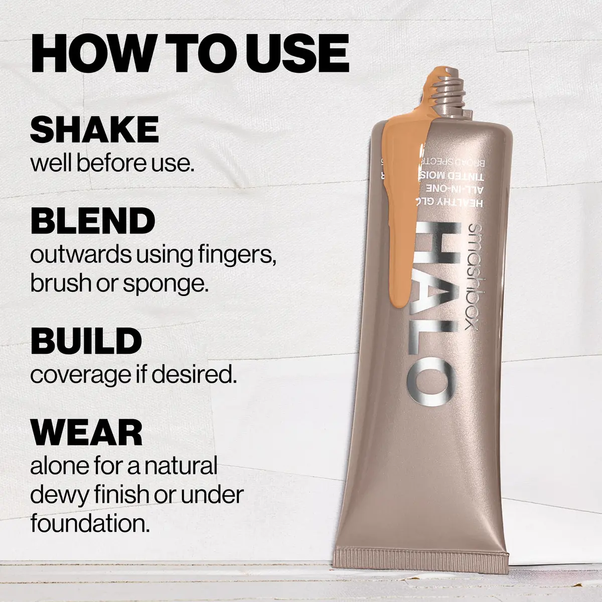 Smashbox Halo Healthy Glow Tinted Moisturizer SPF 25 Medium 40ml (1.4 Fl Oz) | Hydrates 24 Hrs, Dewy Finish - view 4