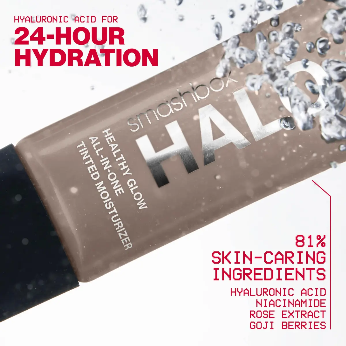 Smashbox Halo Healthy Glow Tinted Moisturizer SPF 25 Fair | 40ml (1.4 Fl Oz) | 24-Hour Hydration & Dewy Finish - view 3
