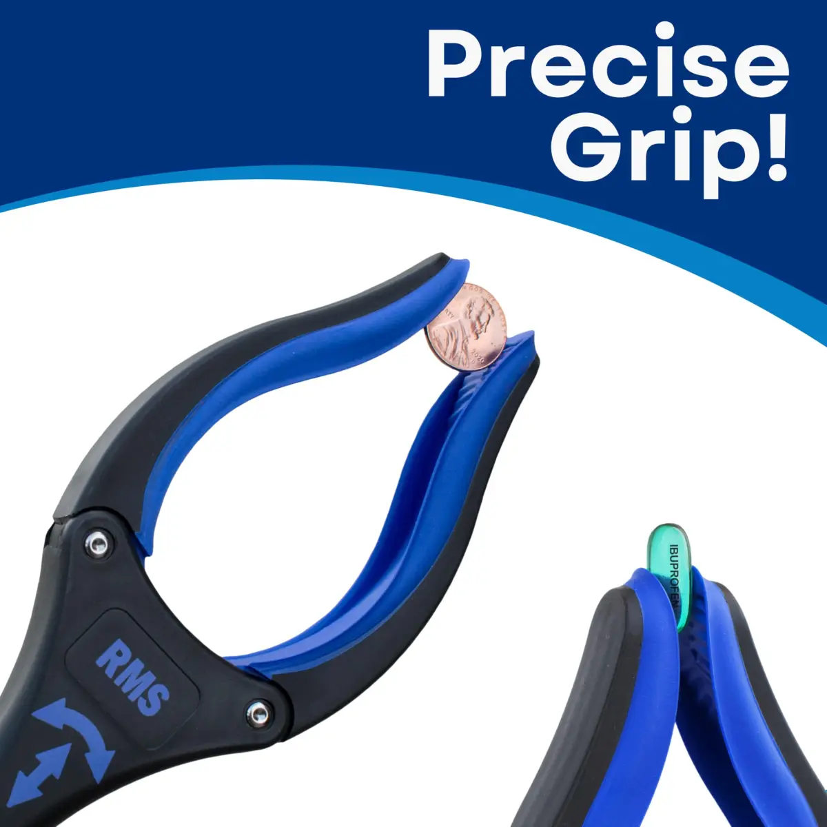 RMS 34 Inch Folding Reacher Grabber - Blue | Mobility Aid for Daily Living - view 6