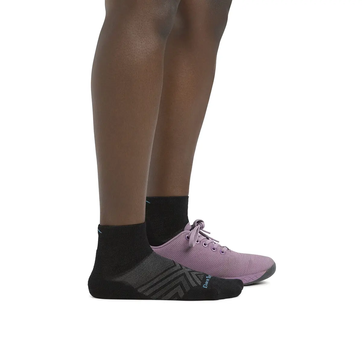 Darn Tough Vermont Women's Run Quarter Ultra-Lightweight Socks | Cushioned, Seamless, Merino Wool (Small, White) - view 2