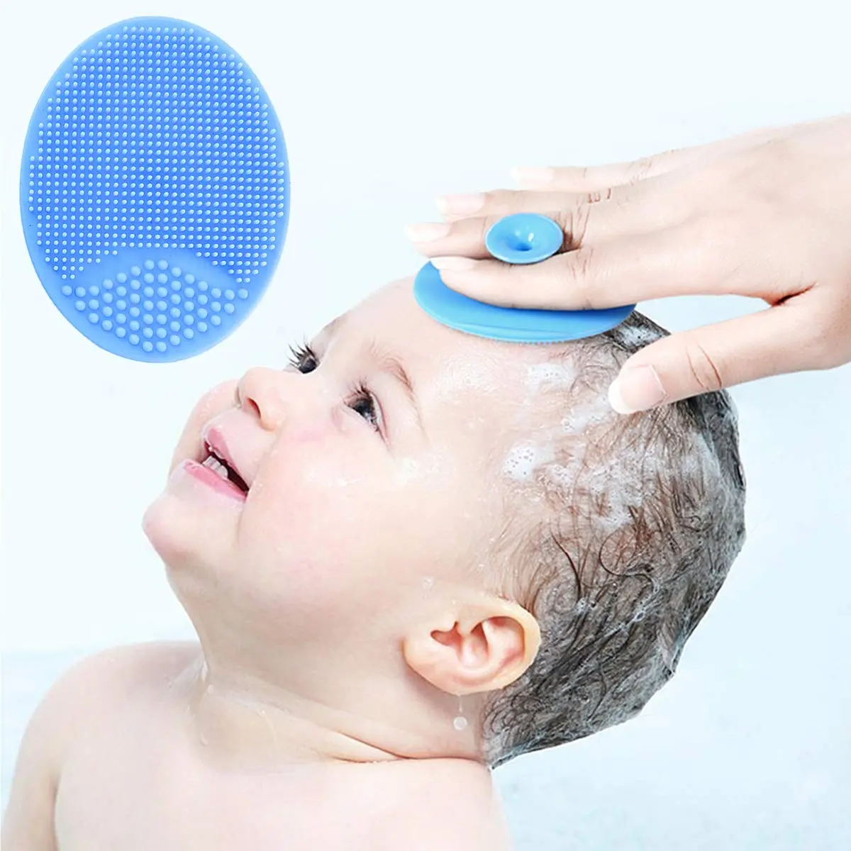 MR LION Baby Bath Brush, Silicone Cradle Cap & Skin Scrubber, Small-4PCS | Gentle, Soft & Safe for Dry Skin & Eczema - view 3