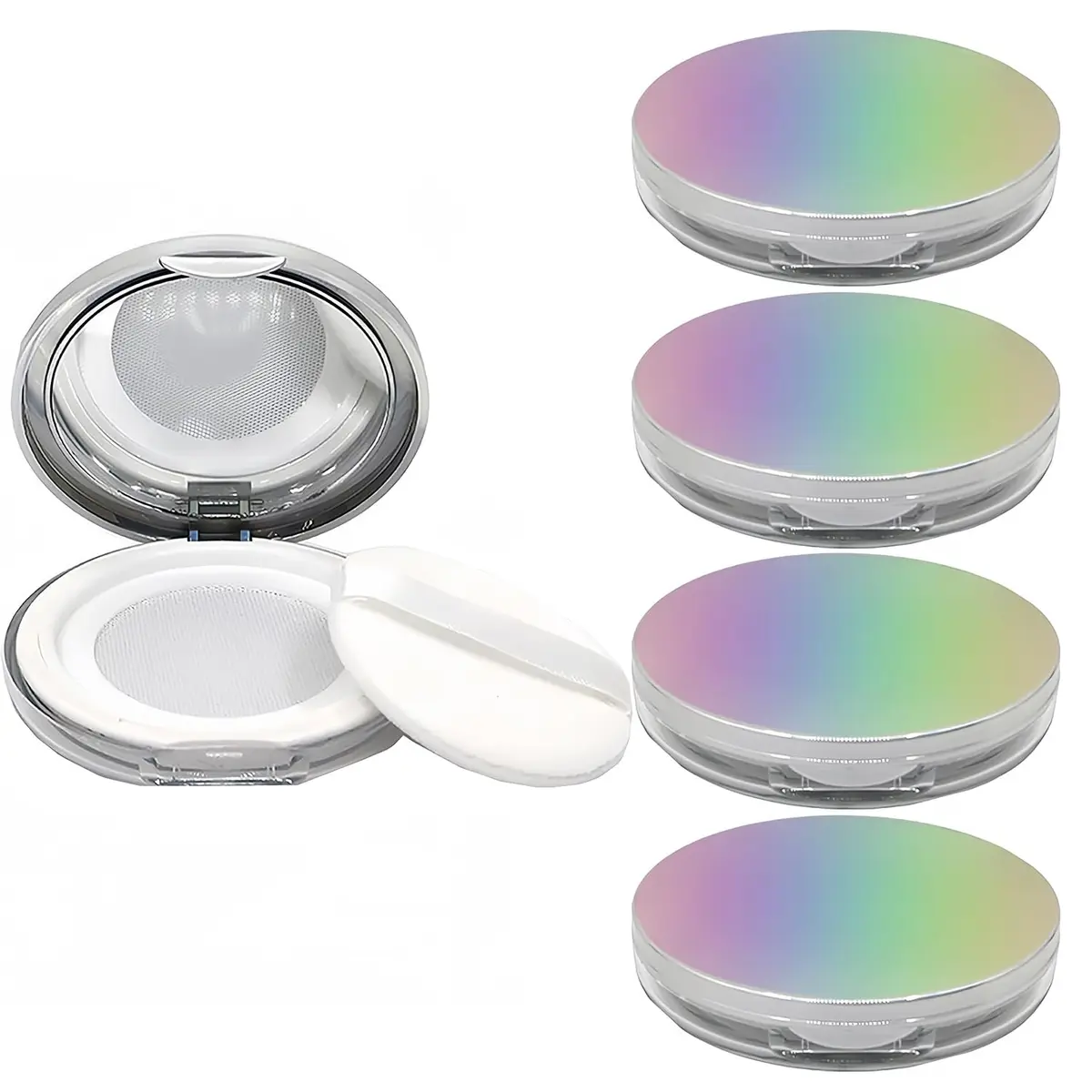 BesYouSel 5g Empty Compact Powder Box Case | Refillable Loose Powder Container for DIY Makeup (70-120 chars) - main product image