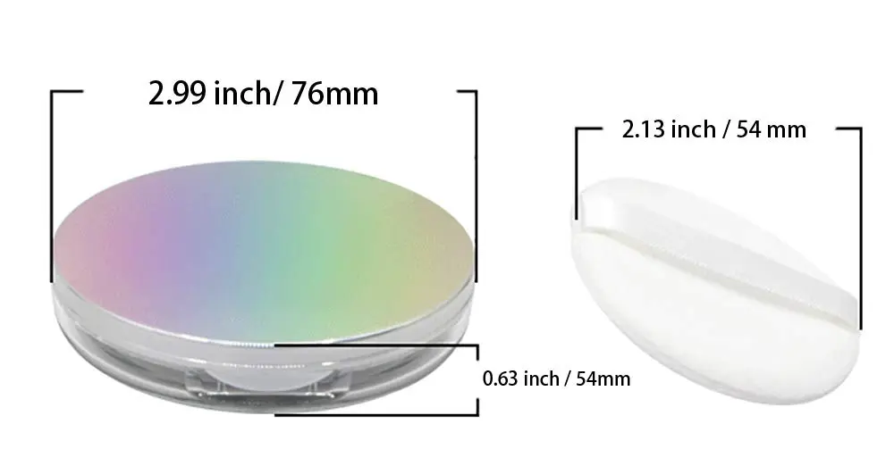 BesYouSel 5g Empty Compact Powder Box Case | Refillable Loose Powder Container for DIY Makeup (70-120 chars) - view 2