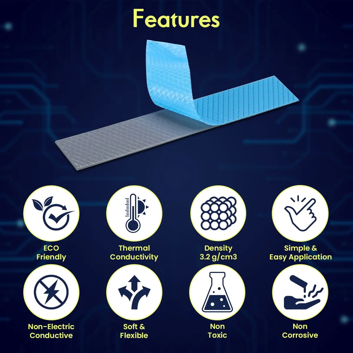 Gelid Solutions GP-Ultimate 15W/mK Thermal Pad 120x20x1.0mm | High Conductivity for PC Components - view 3