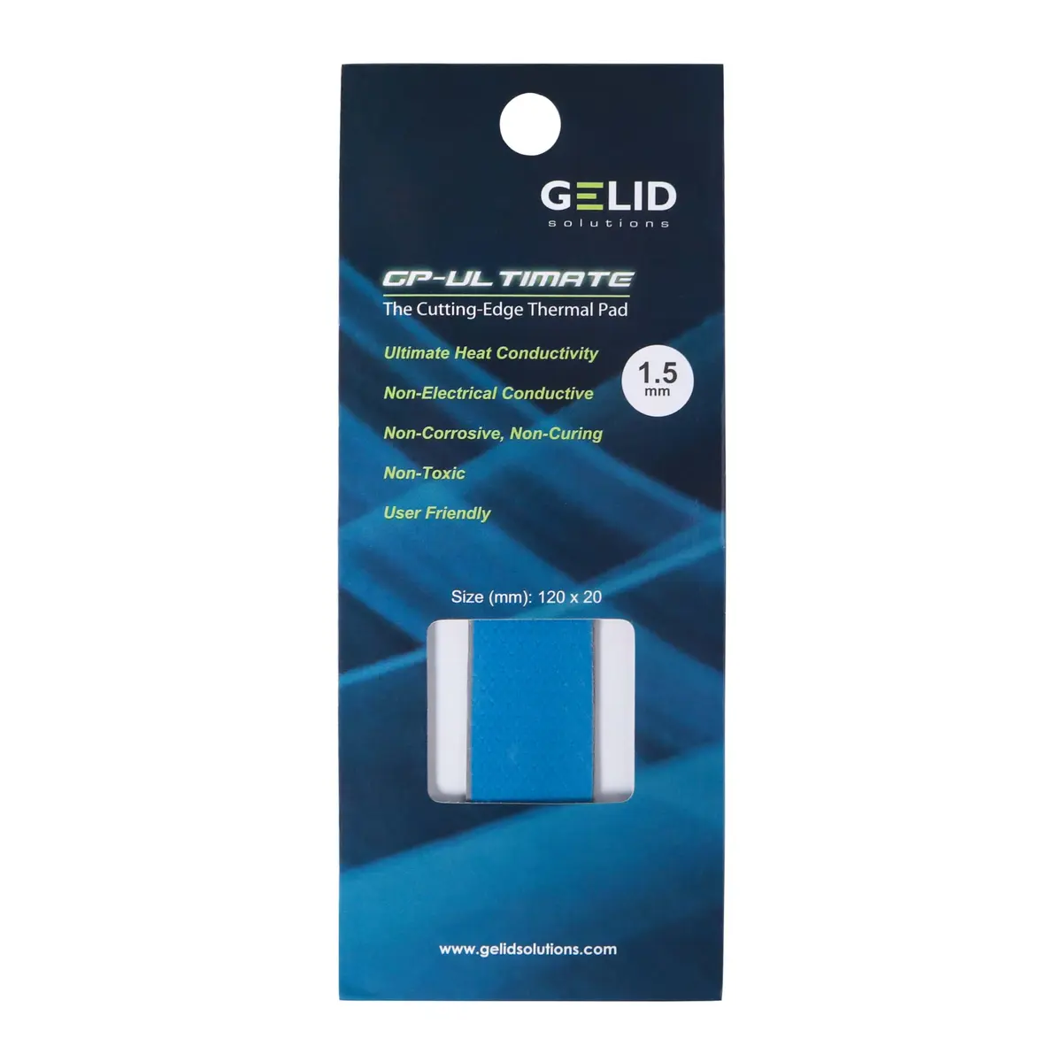 Gelid Solutions GP-Ultimate 15W/mK Thermal Pad 120x20x1.5mm | High Conductivity Gap Filler for PC Components - view 7