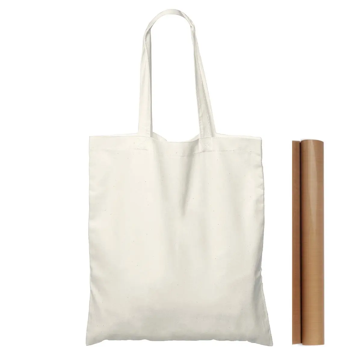 NPBAG 25 Pack 15'' X 16'' Natural Cotton Tote Bags | Lightweight Bulk Cloth Bags with PTFE Sheet - main product image