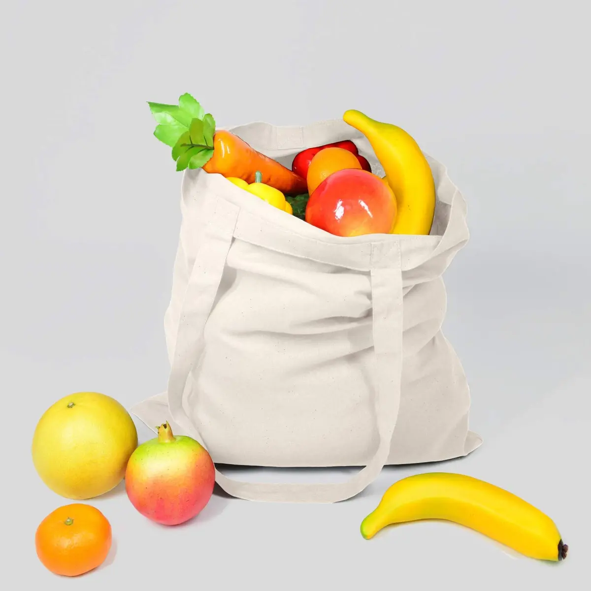 NPBAG 25 Pack 15'' X 16'' Natural Cotton Tote Bags | Lightweight Bulk Cloth Bags with PTFE Sheet - view 4