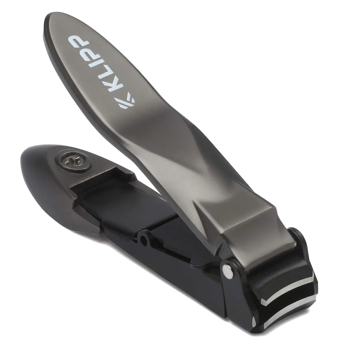 KLIPP Heavy Duty Nail Clippers for Men with Catcher - Stainless Steel, Black | Trim Fingernails & Toenails Effortlessly - main product image