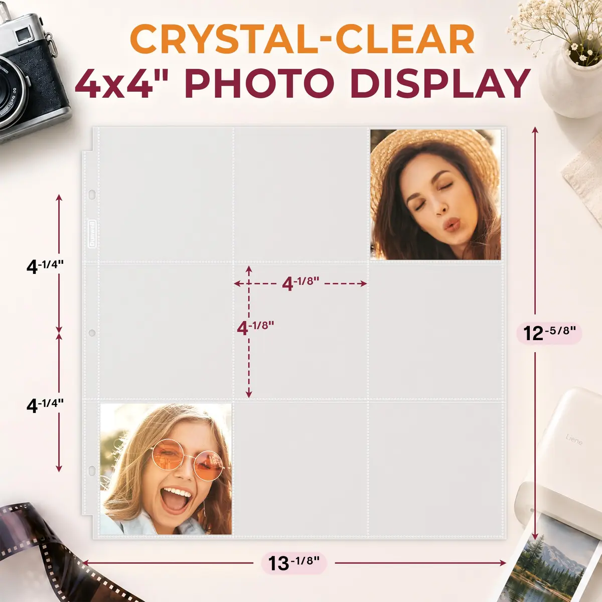 Dunwell 4x4 Photo Sleeves 12x12 | Holds 450 Photos, Archival Quality, 25-Pack - view 3