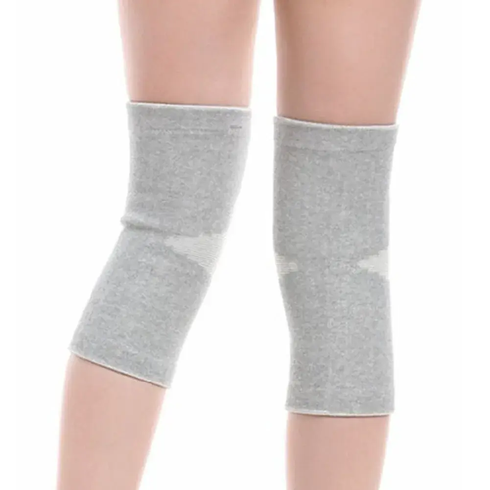 JUMISEE Small Size Gray Cotton Knee Sleeves for Knee Support, Circulation & Pain Relief (1 Pair) - view 3