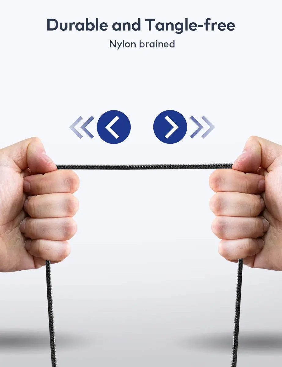 Mr Rex 2.5mm to 3.5mm Audio Cable 8ft (2.5m) | Nylon Braided Aux Cable for Bose QC Headphones & JBL Headsets - view 4
