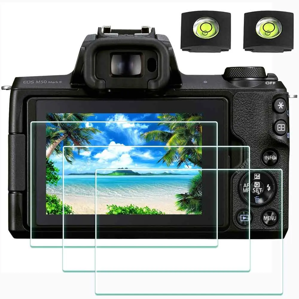 ULBTER Screen Protector for Canon EOS M50 Mark II Camera 3+2 Pack | 9H Tempered Glass HD Clarity - main product image