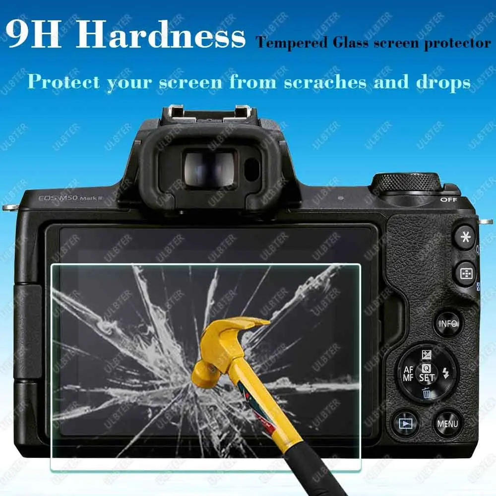 ULBTER Screen Protector for Canon EOS M50 Mark II Camera 3+2 Pack | 9H Tempered Glass HD Clarity - view 3