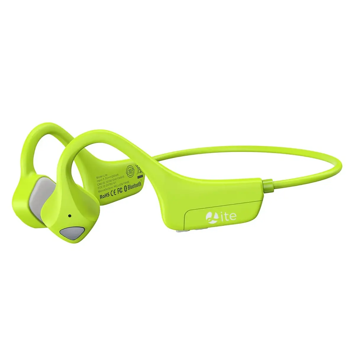 YouthWhisper Bone Conduction Headphones Bluetooth, Open-Ear Wireless Headset with Mic, Sweat-Resistant Earbuds for Running (Green) - main product image