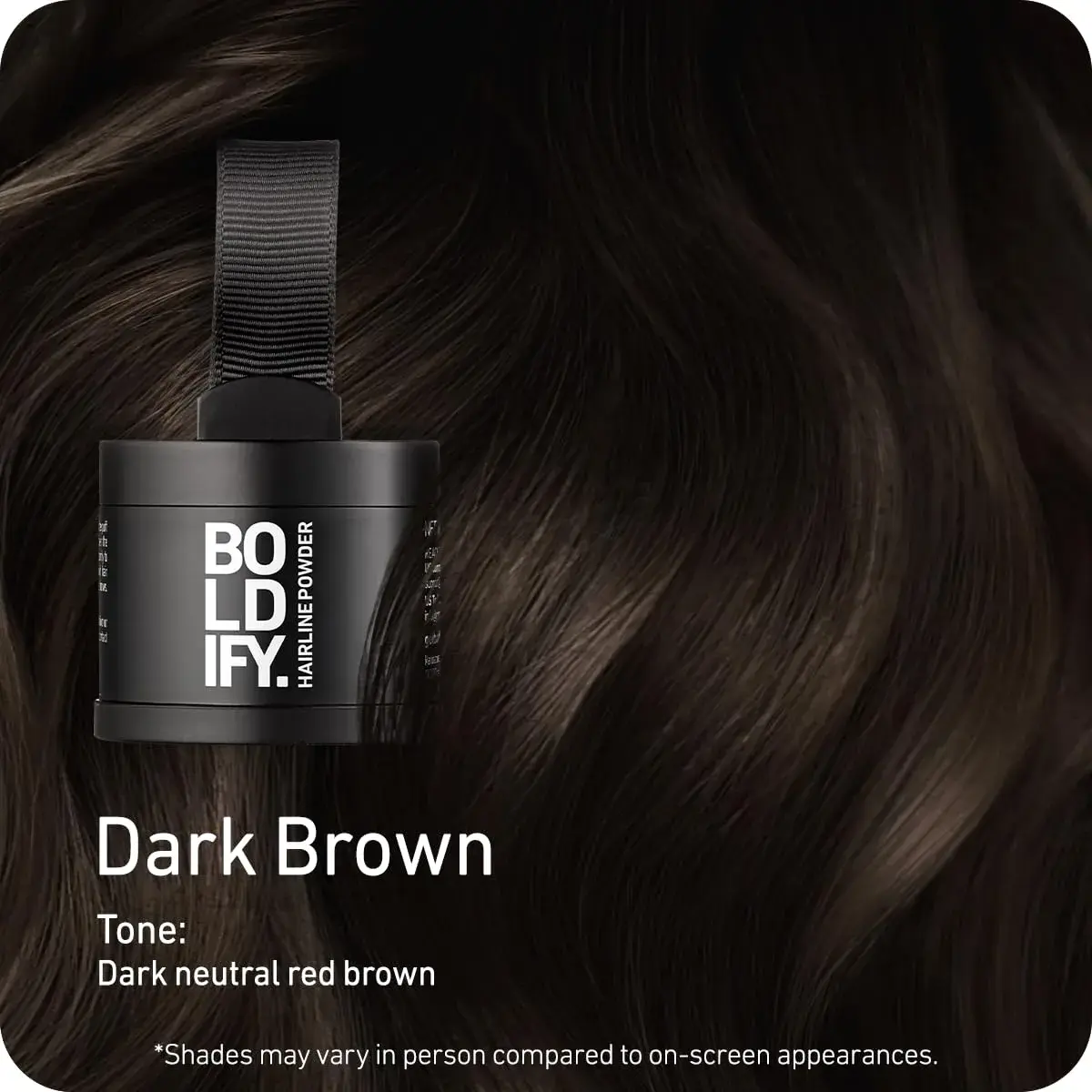 Boldify Hairline Powder Root Touch Up Dark Brown 4g | Instant Gray Coverage for Thinning Hair - view 2