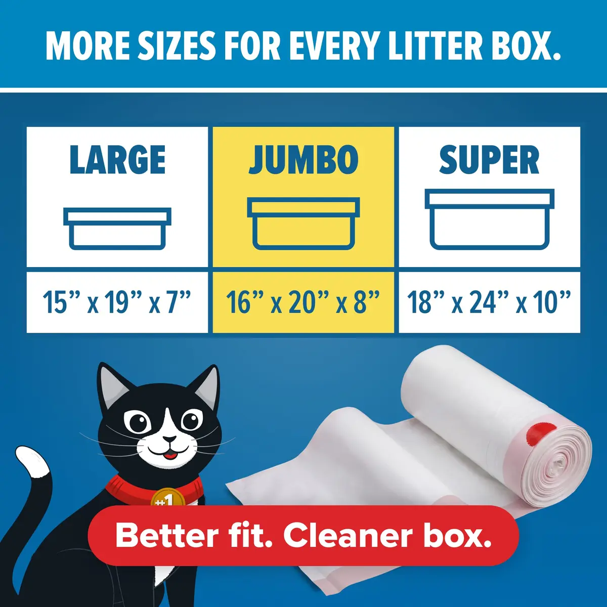 Jonny Cat Heavy Duty Tear-Resistant Litter Box Liners 15ct | No Leak, Claw Proof, Jumbo Fit - view 2