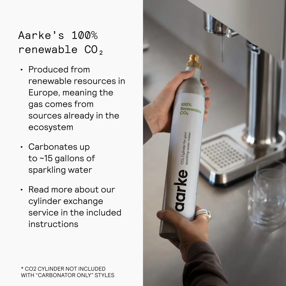 aarke Carbonator 3 - Premium Sparkling Water Maker, Copper | Swedish Design & Stainless Steel Build - view 4