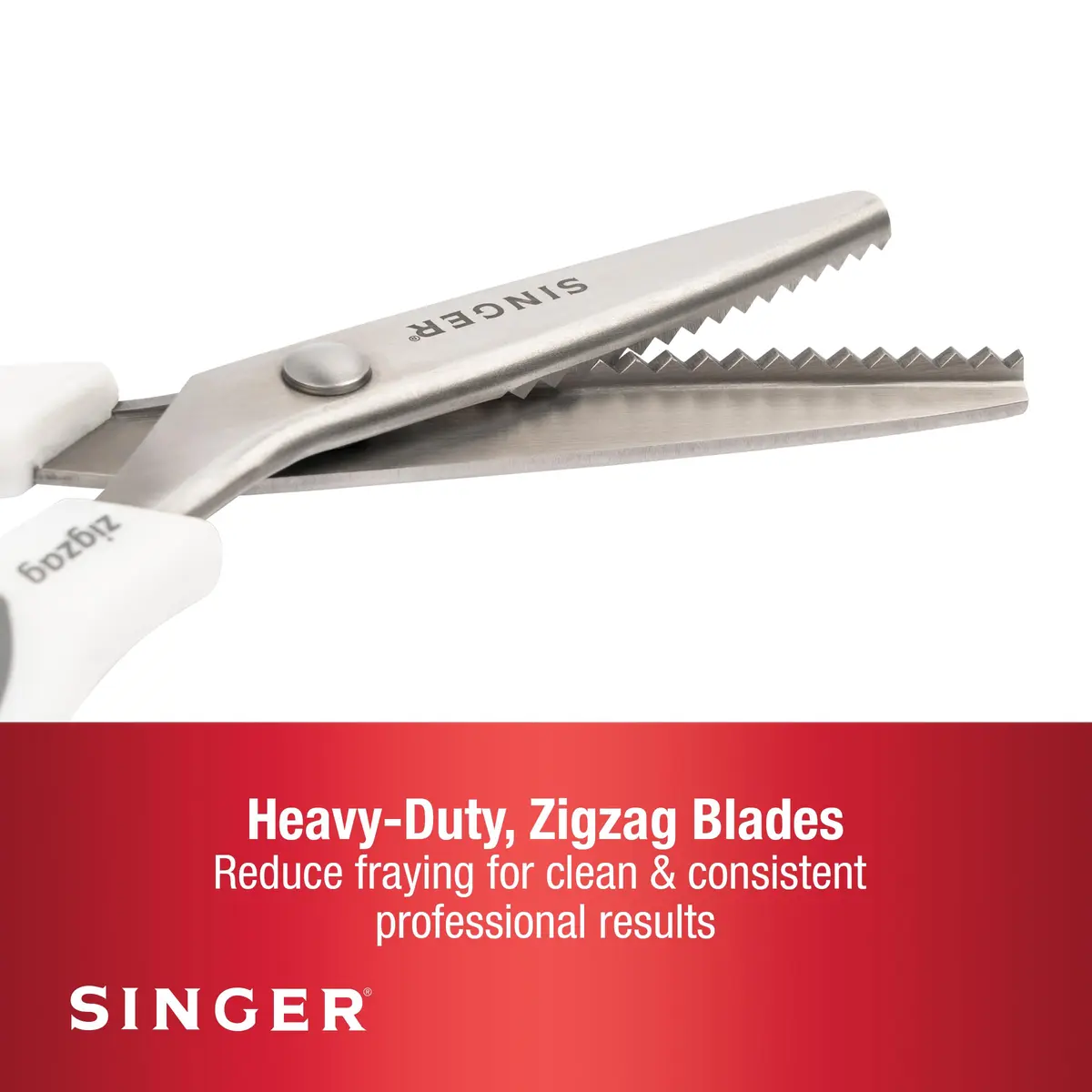 SINGER 9" Pinking Shears Stainless Steel Zigzag Edge | Precision Fabric Cutting Tool - view 4