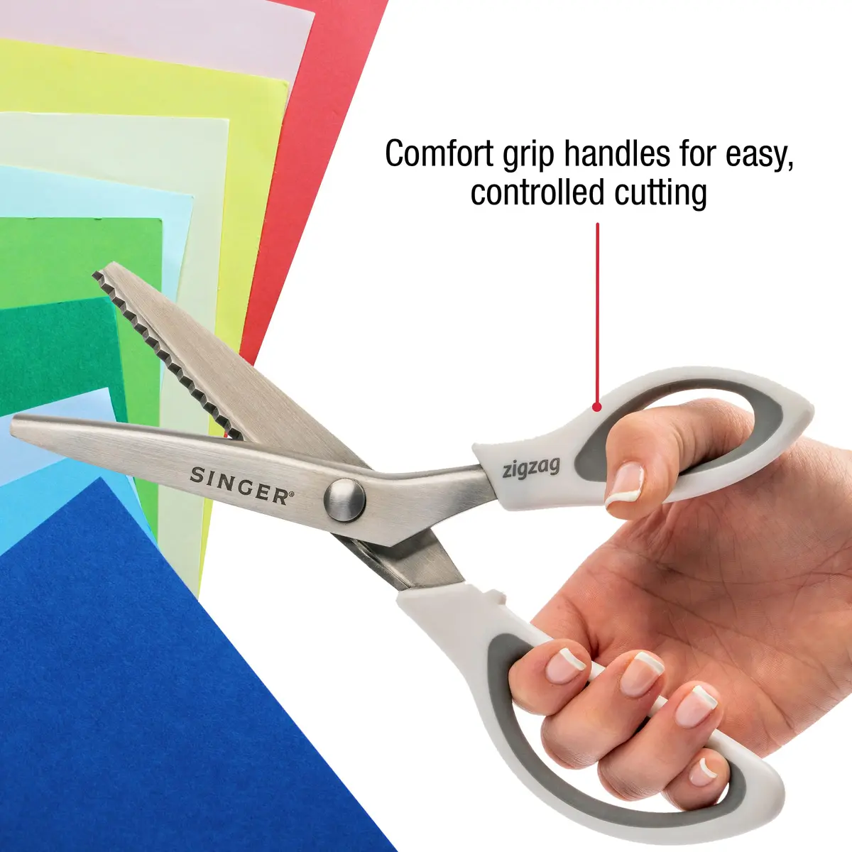 SINGER 9" Pinking Shears Stainless Steel Zigzag Edge | Precision Fabric Cutting Tool - view 6