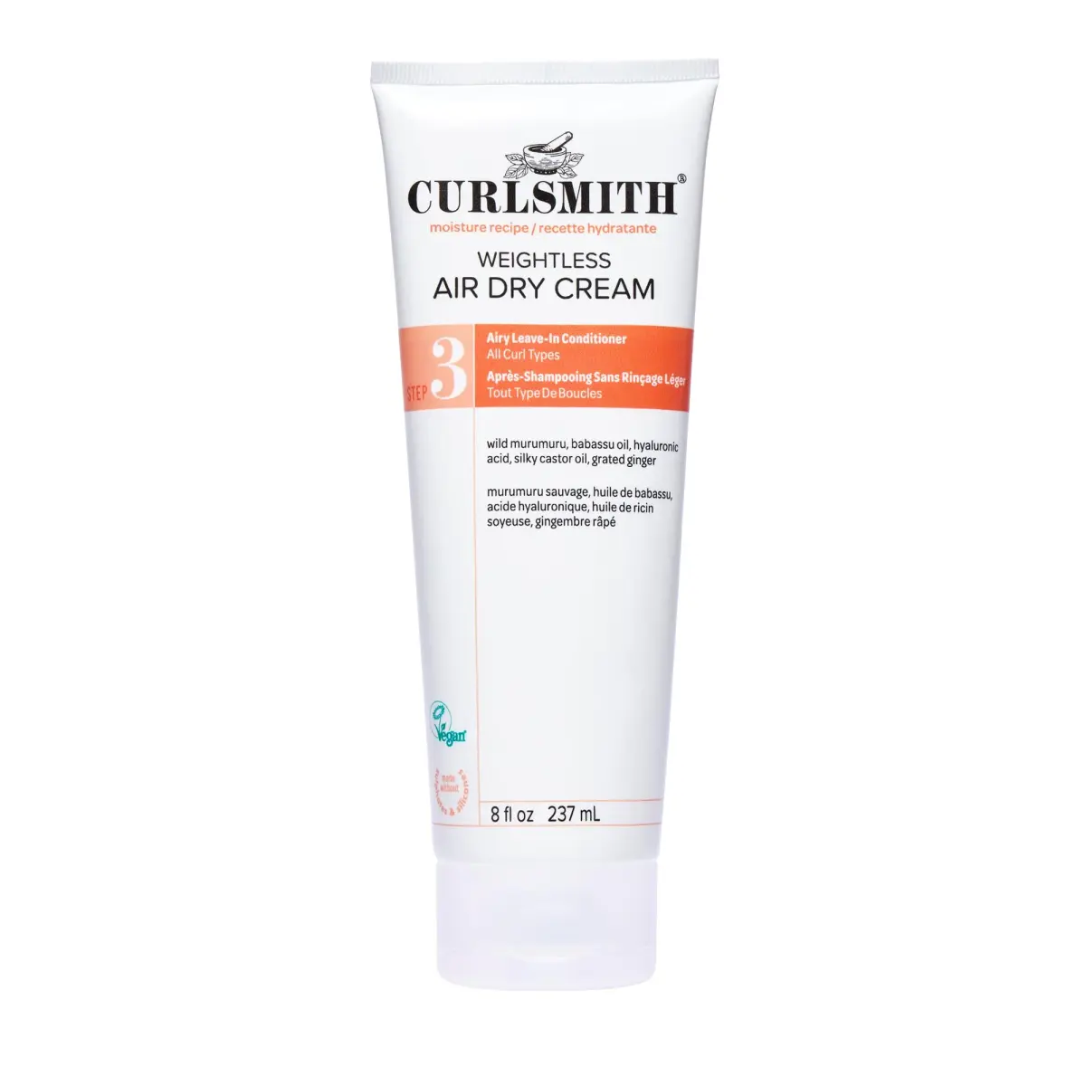 CURLSMITH Weightless Air Dry Curl Cream Leave In Conditioner 237ml (8 Fl Oz) | Hydrates & Defines Curls - main product image