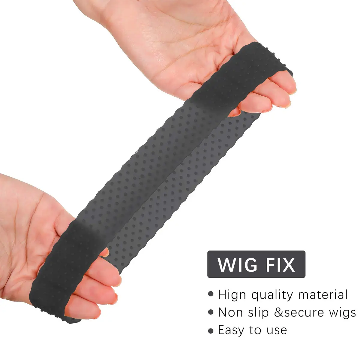 WILLBOND Silicone Wig Grip Headband & Nylon Wig Caps | Non Slip, Breathable, Reusable (6 pcs, Transparent, Dark Brown, Black) - view 3
