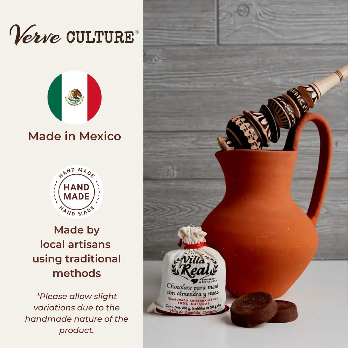Verve CULTURE Mexican Molinillo Hot Chocolate Frother, 10" | Hand Carved Wooden Whisk for Foamy Drinks - view 6