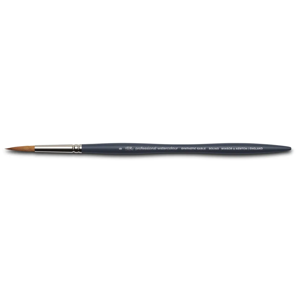Winsor & Newton Professional Watercolour Synthetic Brush, Round #8 | Synthetic Bristle Blend, Excellent Colour Carrying Capacity, Resilient Spring, Shape Retention - main product image